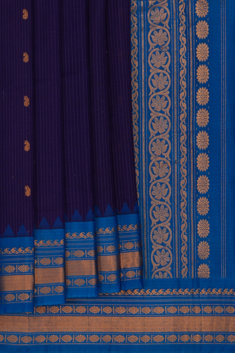 Image of Gadwal Purple Saree